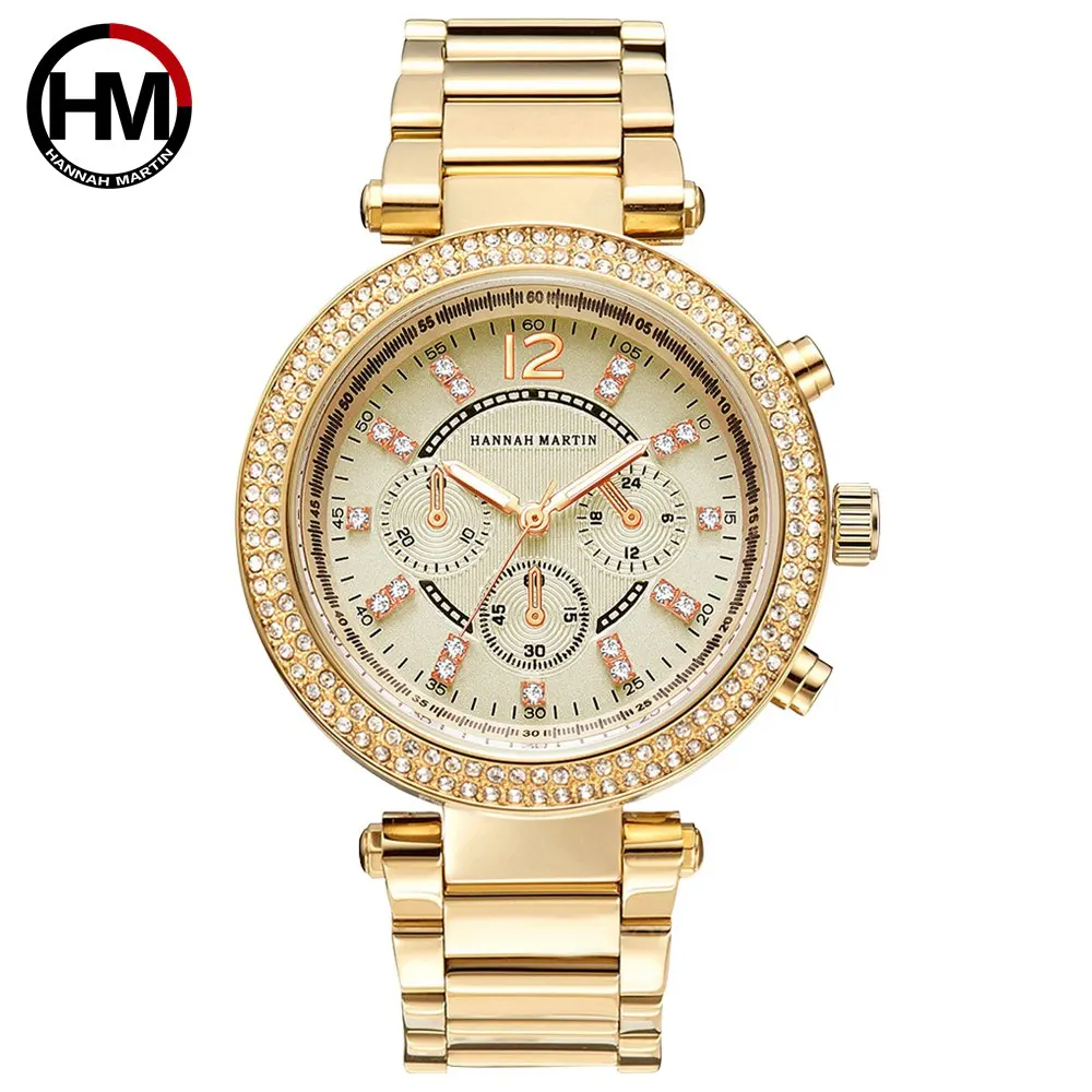 Женские часы, водонепроницаемые, люксовый бренд, модные, классические, с бриллиантами, для девушек, подарок, платье, кварцевые, Shockingproof, деловые, Relogio Feminino - Цвет: 1196-GOLD