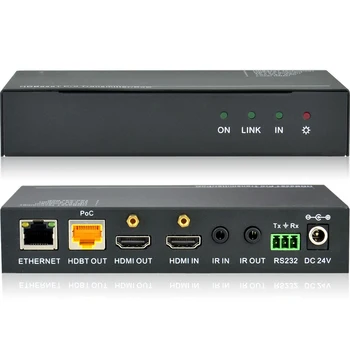 

2-port HDMI HDbaset extender(RJ45+HDMI loop) RS232 BI-direction IR control,POC HDCP CEC up to 90M