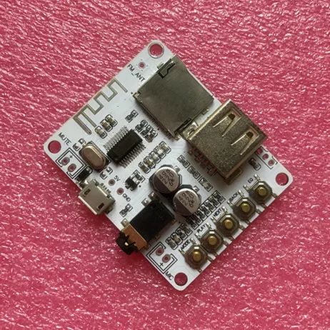 

Bluetooth Audio Receiver board with USB TF card Slot decoding playback preamp output A7-004 5V 2.1 Wireless Stereo Music