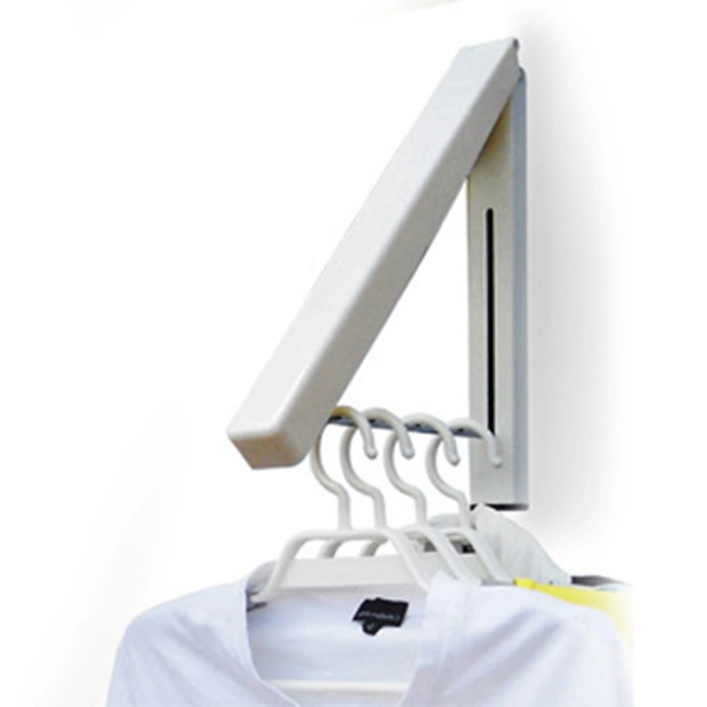 Stainless Steel Wall Hanger Retractable Indoor Clothes Hanger Magic