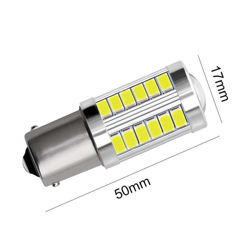 1156 BA15S 1167 BA15D P21W 5730/5630 33SMD светодиодный фонарь с линзой, Автомобильный задний тормозной фонарь, автомобильная лампа заднего хода, дневной ходовой светильник