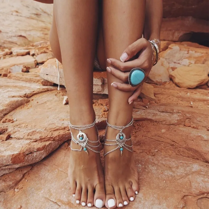 L191 tobillera бусины в стиле бохо ножной браслет свадебные ювелирные изделия для ног цепочка босиком сандалии пляж ноги браслет для женщин браслет