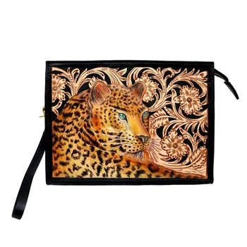 Handmade Women Men Vegetable Tanned Leather Bag Wild Style Leopard Money Holder Clutch Purse Clutches Cow Lerther Envelope
Handmade Women Men Vegetable Tanned Leather Bag Wild Style Leopard Money Holder Clutch Purse Clutches Cow Lerther Envelope