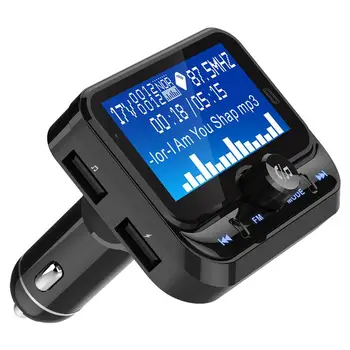

Onever Hands-free Calling MP3 Player FM Transmitter 90 Degree Rotation Bluetooth 4.1 LED Screen Supports 7 Languages