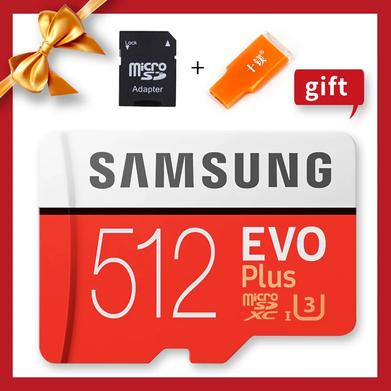 SAMSUNG 100% оригинальные U3 SDXC 512 ГБ 256 128 EVO Plus Microsd карты памяти класс 10 Micro SD TF флэш-карта