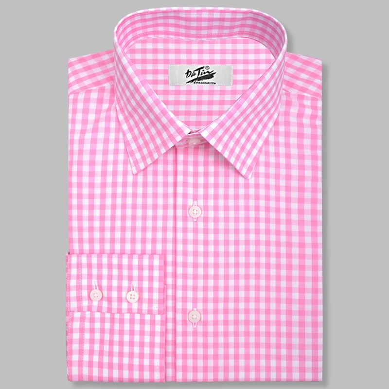 Pink checkered dress shirt Clearance