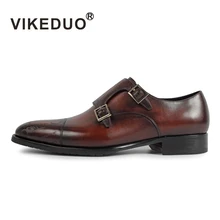 Vikeduo 2019 Vintage Retro Designer Fashion Luxury Dance Party Wedding Brand Male Dress Shoe Genuine Leather