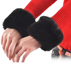 Бесплатная страуса женские теплые зимние перчатки рукава арбуз Luvas femininas inverno аксессуары без пальцев женские перчатки C0735
