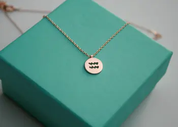 

Aquarius Necklace Signs 12 Zodiac Constellation Necklace Horoscope Astrology Disc Necklace Galaxy Star Necklaces