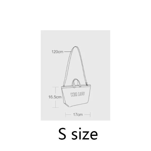 Xiaomi Mijia MITOWN LIFE Холщовая Сумка через плечо Унисекс Складные сумки кошельки Повседневная Многоцелевая сумка - Цвет: S size