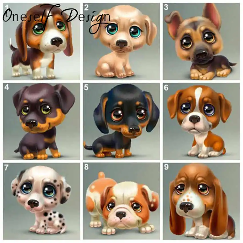 2019 5D Diamond Painting Cartoon Dog Mosaic Sale Embroidery Full Set Rhinestone Pictures Diy | Дом и сад