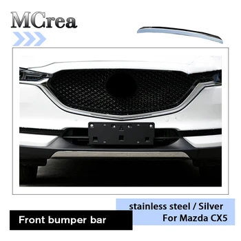 

MCrea Auto Car-styling Front Bumper Trim Strips Frames Decorative Stickers For Mazda CX-5 CX5 CX 5 2017 2018 KF Accessories