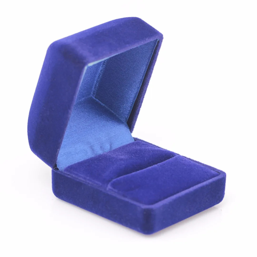 Classic Square Velvet Wedding Ring Earring Necklace Jewelry Storage Gift Box Organizer Display Case Gift Boxes Shellhard