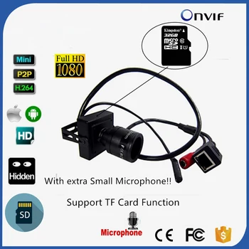 

Small CAMHI P2P Onvif TF Card Slot Audio Home Security SD Card Mini Network IP Camera 1080P 9-22mm Varifocal Lens