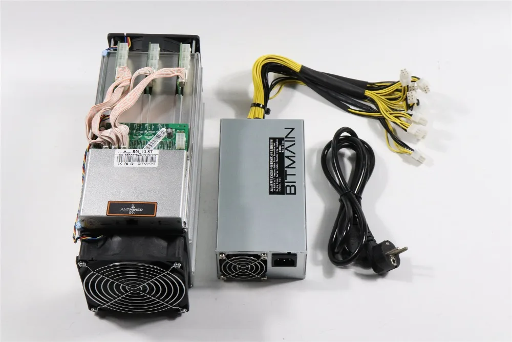 AntMiner S9i 13,5 T BTC BCH Майнер с 1800 W BITMIAN БП Биткойн Майнер от Bitmain лучше, чем S9 13,5 t T9+ WhatsMiner M3