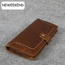 NEWEEKEND 5302-3 Genuine Leather Men Wallets New Man Wallet Purse Fashion Male Long Wallet Man’s Clutch Bag