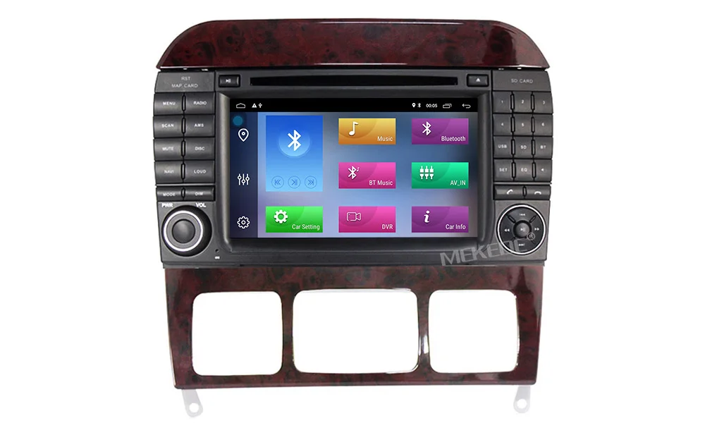 Sale Mekede 2GB+32GB Car Multimedia Player DVD Andorid 9.1 For Mercedes/Benz/W220/W215/S280/S320/S350/S400 S Class GPS Radio 19