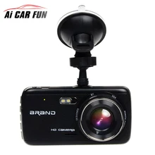 4.0 “Cámara del coche DVR de Doble Lente Con LDWS ADAS de Visión Trasera soporte Frontal Advertencia de Distancia Del Coche Full HD 1080 P Coche Dvr Dashcam