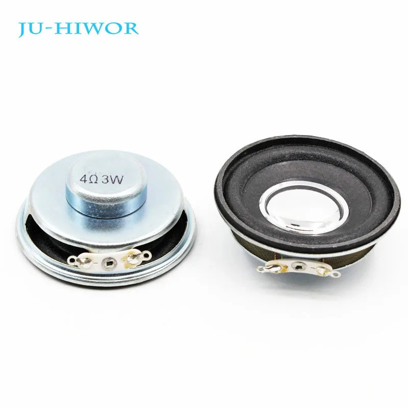 

2pcs 4 Ohm 3W Loudspeaker 50MM Speaker 22MM Internal Magnet Cone Paper Silvery Bright Cap Height 13MM