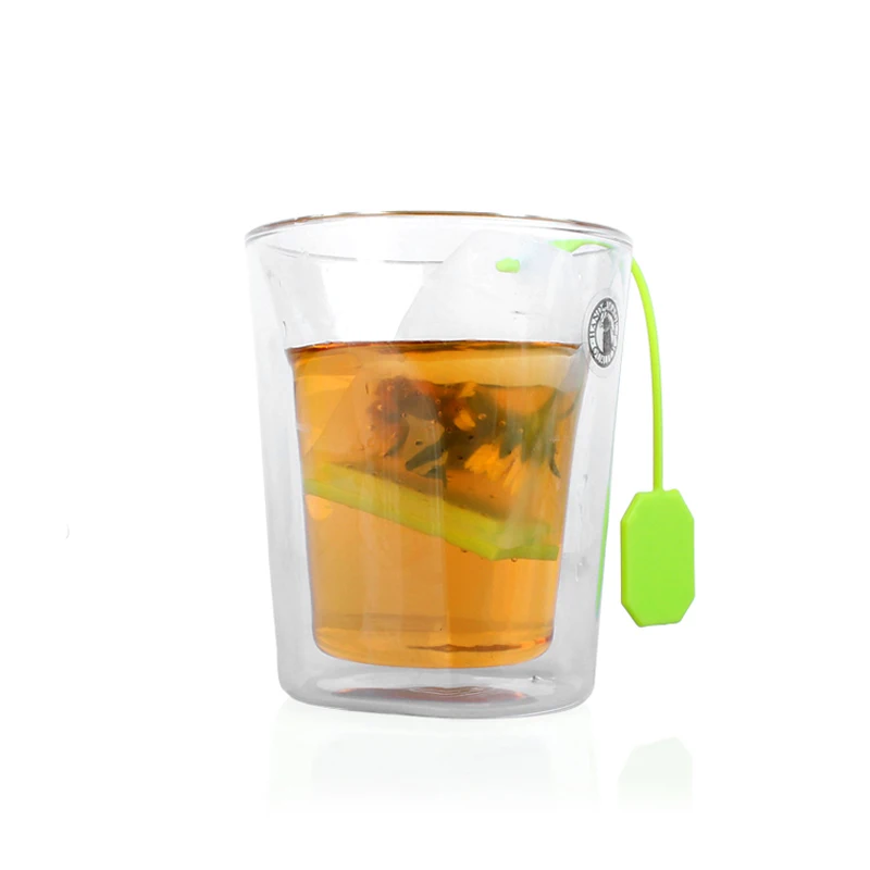 Пищевая силиконовая травяной листовой чай пакеты цветные пустые чайные пакетики струнный фильтр для дома предметы первой необходимости в дороге посуда для напитков цвет случайный