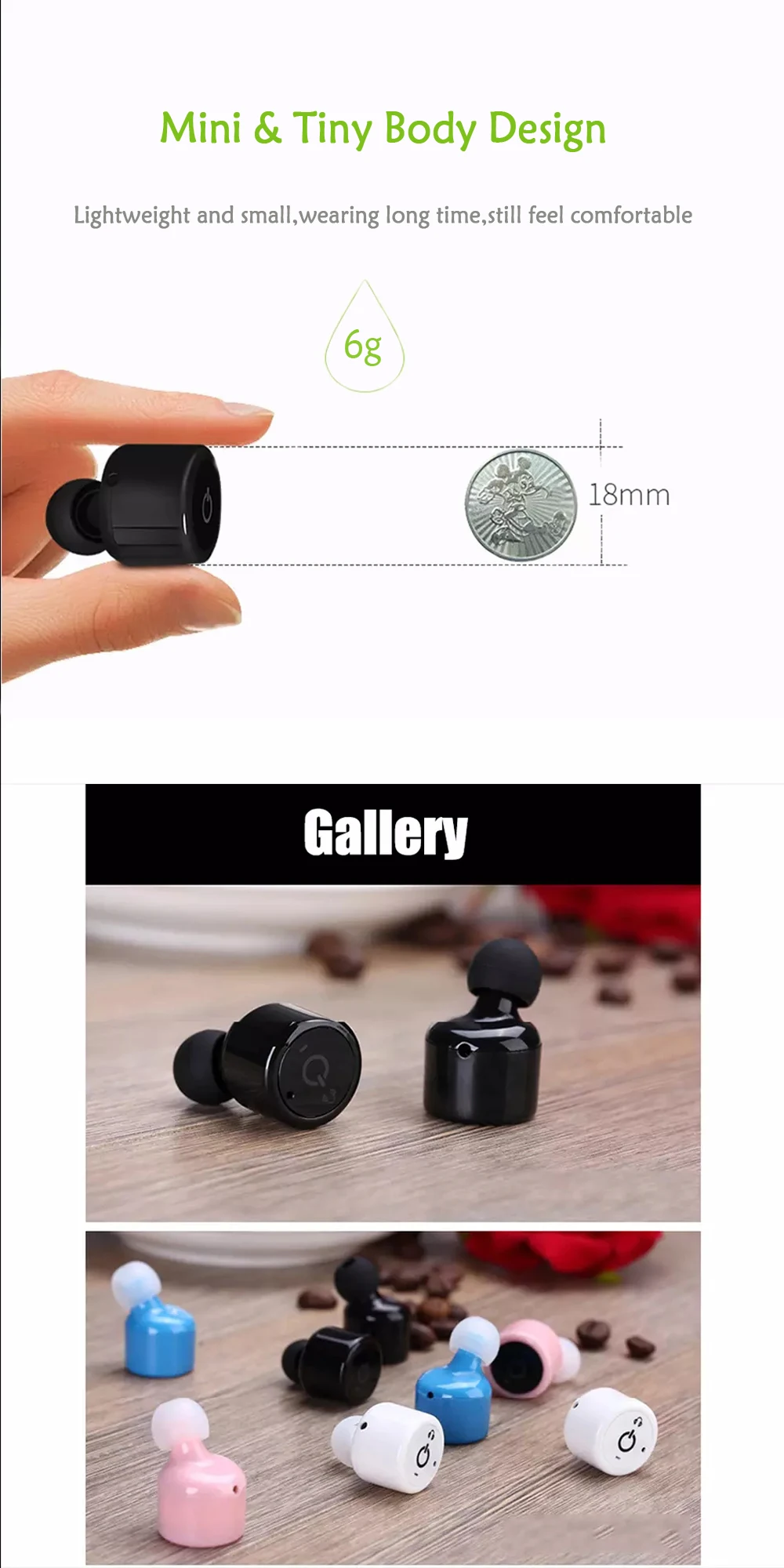 X1T Twins Stereo Bluetooth Earphones 4.0 Auriculares Wireless Headset Hands free Micro Earpiece For phone i7s TWS Fone de ouvido (10)