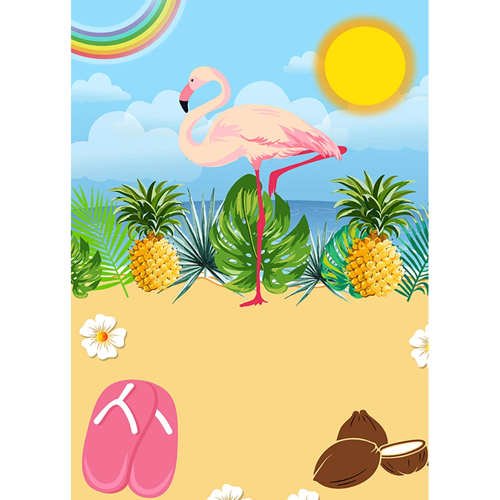 Allenjoy/пляжные сандалии с изображением фламинго радуги неба ананаса для