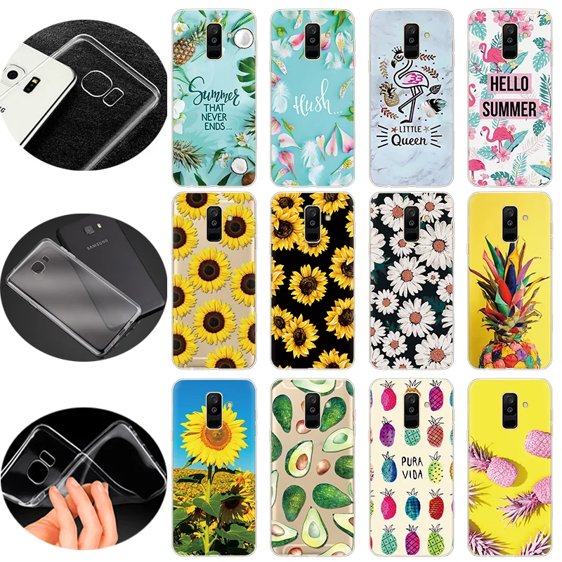 

Summer Sunflower Floral Soft Silicone TPU Back Covers Coque For Samsung Galaxy A10 A20 A20e A30 A7 A9 A6 A8 Plus 2018 Phone Case