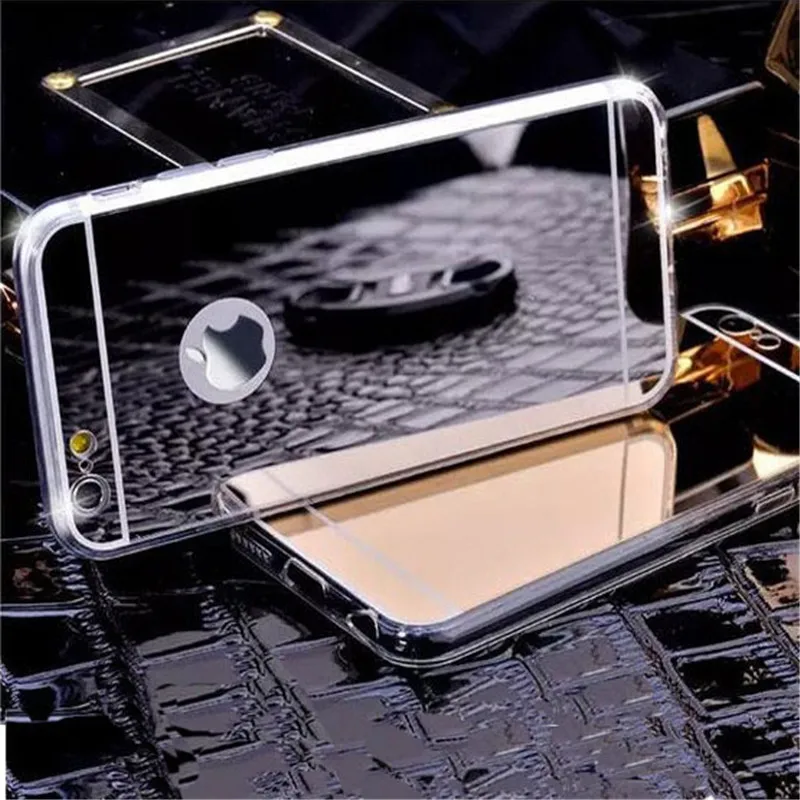 

Luxury Mirror Electroplating Soft Clear TPU Silicon Case For iphone 6 6S 4.7 / 6 6S Plus 5.5 5 5S SE Back Cover Phone Bag Case