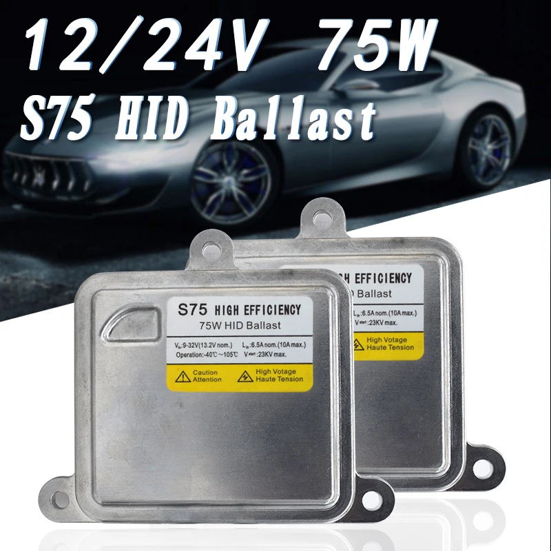 SKYJOYCE 24V High Power 75W HID Ballast For Car Headlight HID Kit 75W