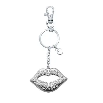 

Charm Sexy Lip Customized Silver Plated Personal Key Chains New Simple Handbag Shape Romantic Keychain