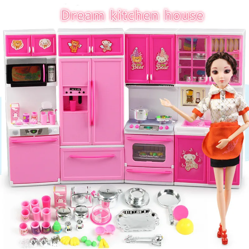 All The Family Simulation Dress Up Ai Baby Doll Real Eye 12 Joints Lighting  Music Kitchen Set Toys Hot|Kitchen Toys| - AliExpress