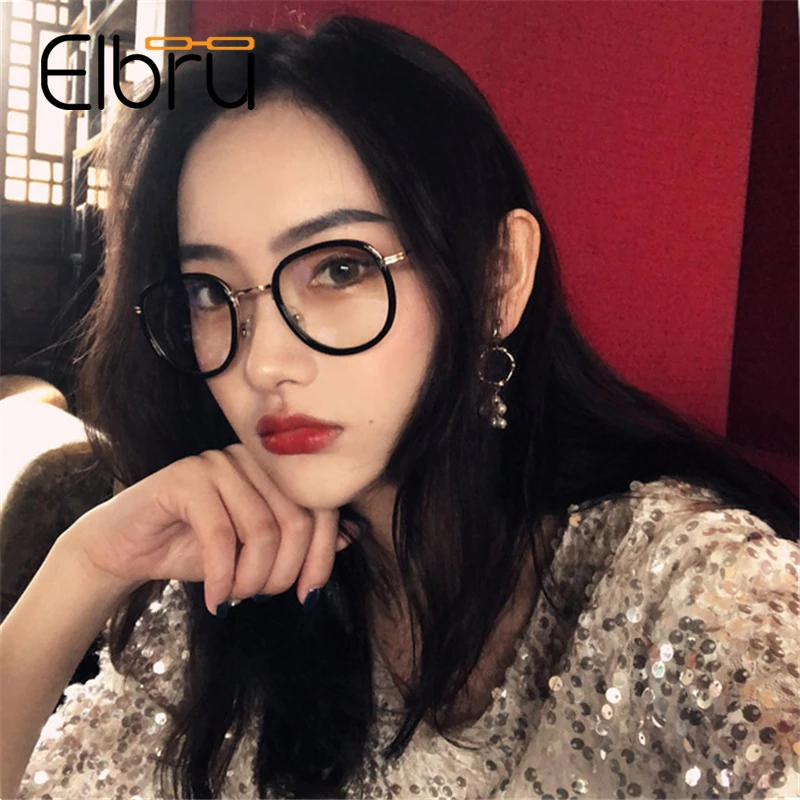 

Elbru Retro Spectacles Frame Men Optical Glasses Frame Women Square Metal Eyeglasses 2019 Fashion Brand Eyewear Male Female