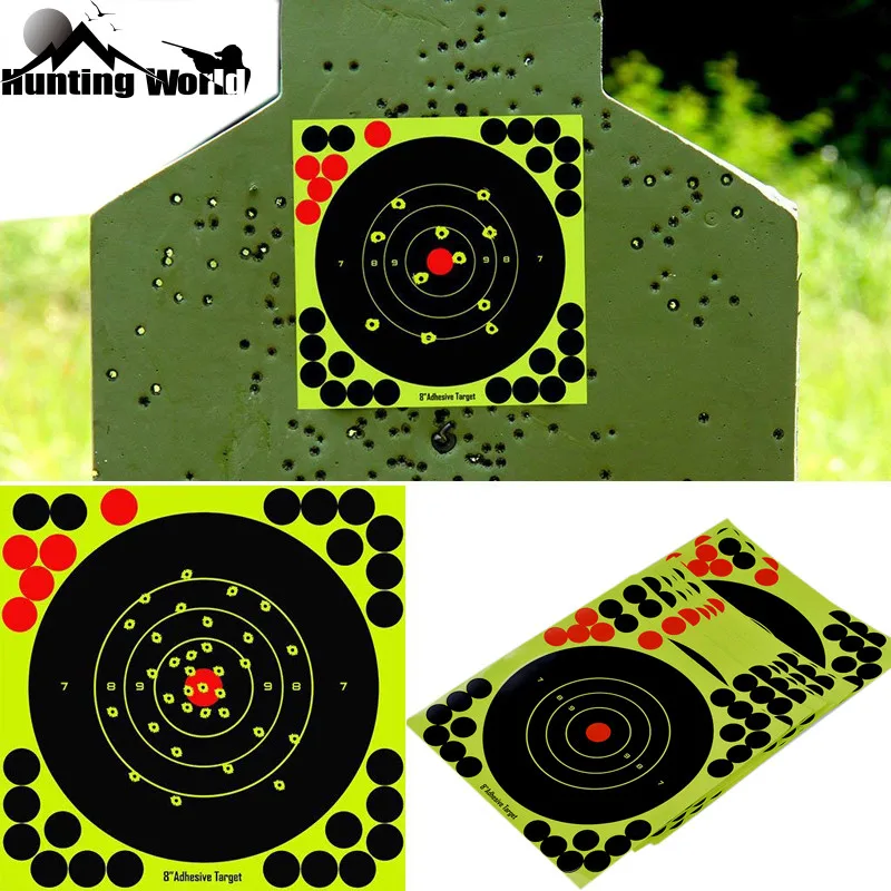 

Hunting 8" Reactive Splatter Self Adhesive target stickers Fluorescent Yellow shooting Practice stickers for Airsoft Gun Rifle