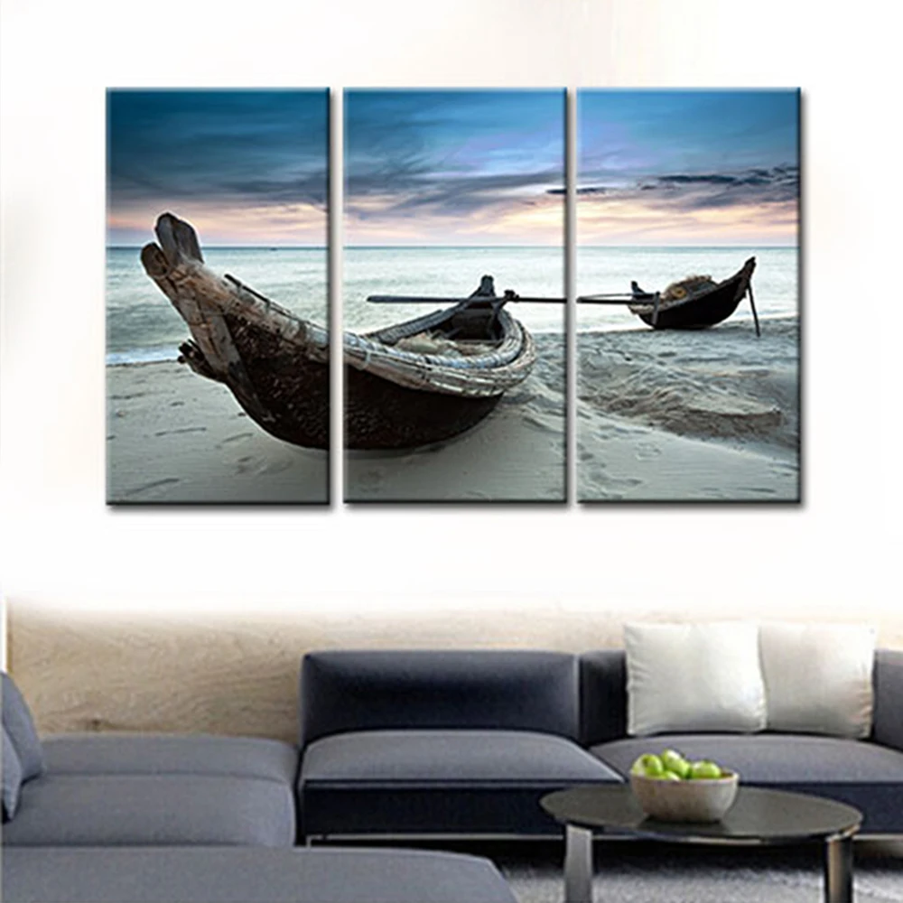 3-Panel-Frameless-Canvas-Painting-sailboat-Painting-for-Living-Room-Wall-Art-Posters-and-Prints-Modern