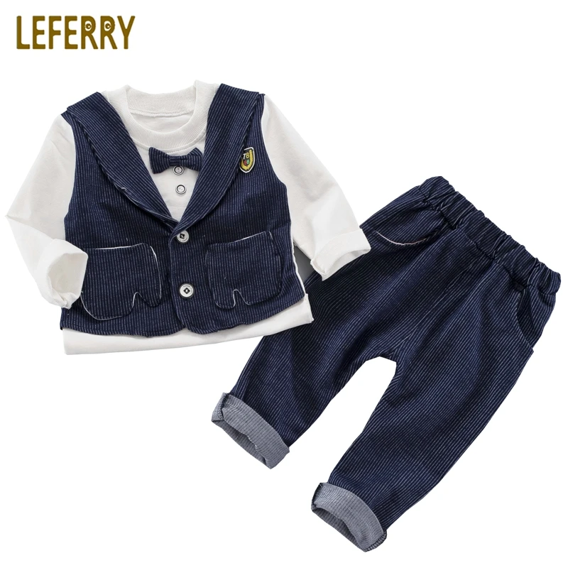 

2018 New Autumn Kids Clothes Boys Sets 2pcs Vest Sytle T-shirts + Trousers Toddler Boys Clothing Baby Clothes Children Clothing