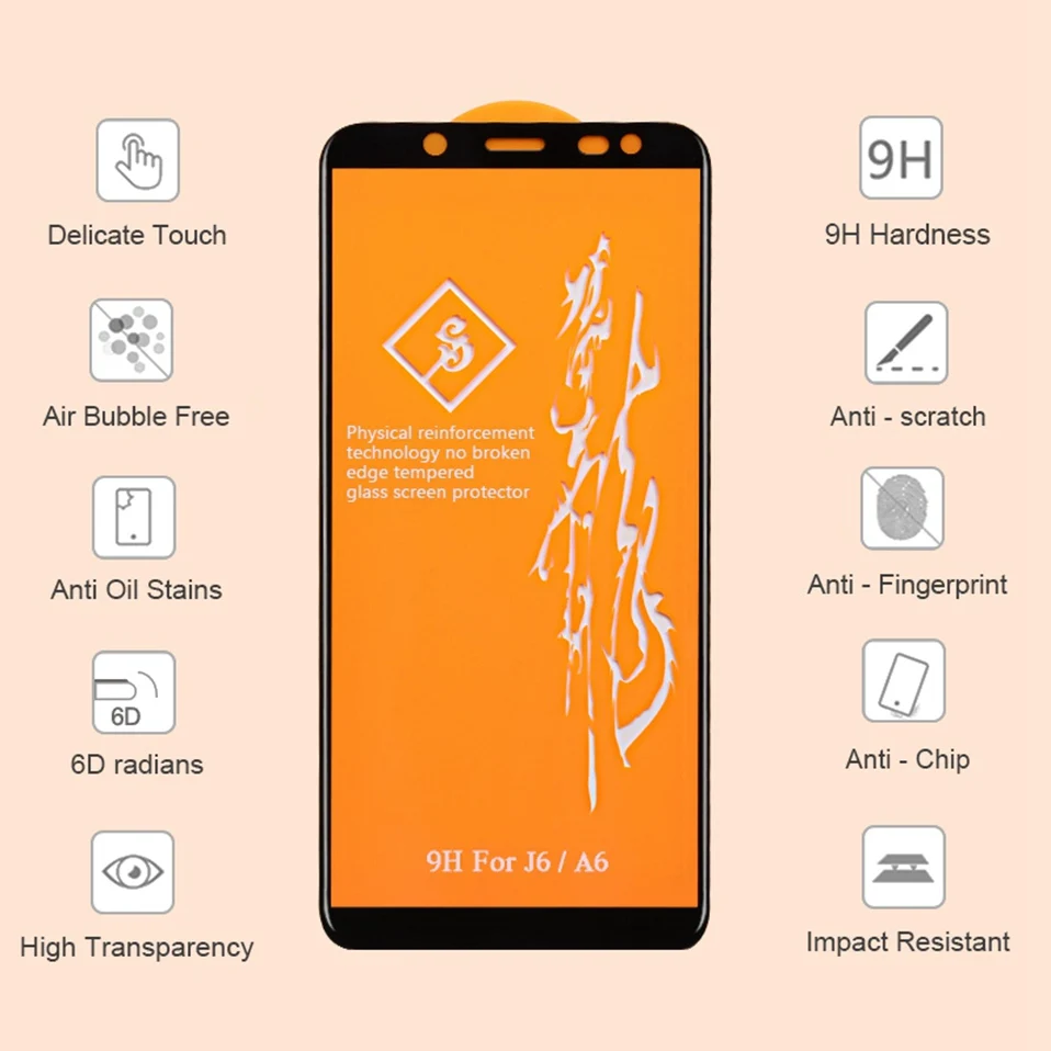 6D Tempered Glass For Samsung Galaxy J7 2017 Pro Screen Protector Glass For Samsung J8 J4 J6 Plus J2 Pro 2018 J4 Core J7 Prime 2 (3)
