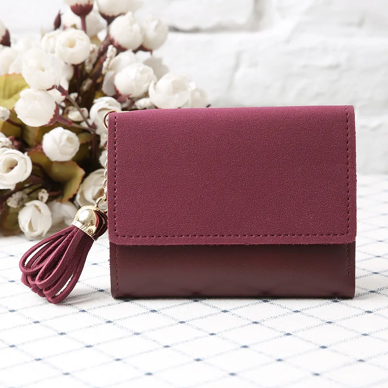

Brand Women's Cute Fashion Purse Leather Short Zip Wallet Coin Card Holder Soft High-quality Leather Phone Card Female Clutch