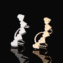 WLP brand jewelry 2017 Hot New Fashion Punk Rhinestone Clip Earrings For Women Angel Wing heart Earring new Ear Cuff Jewelry