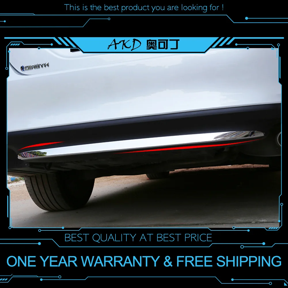 

AKD Car Covers for Toyota Camry 2018 Body kits Rear bumper Rear Tail Sticker Protection Film decoration plate