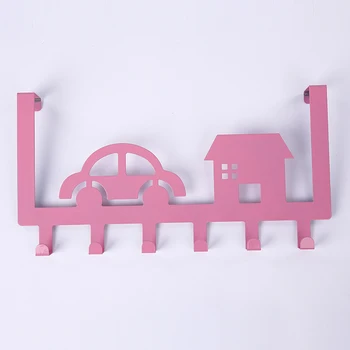 

[ Fly Eagle ]Hooks Kitchen Cabinet Draw Towel Clothes Pothook Clothes Hanger Door Holder Pink car and house