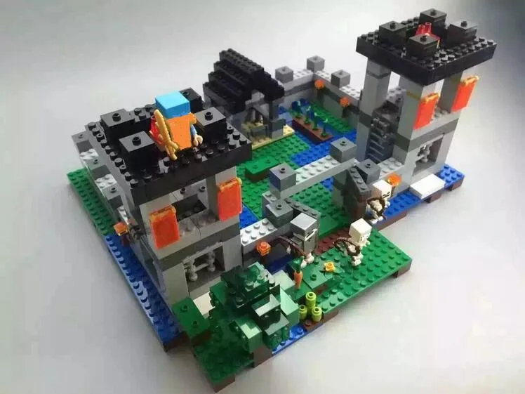 font b LEPIN b font 18005 minecrafted series The Fortress model Building Blocks set Classic