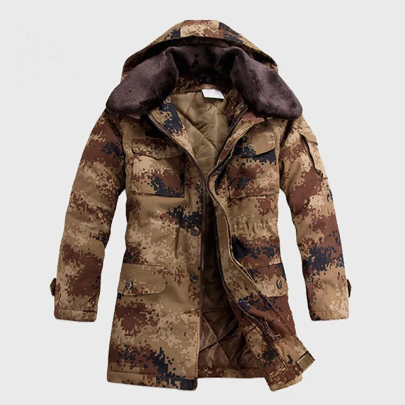 camo jacket with fur hood mens