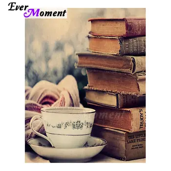 

Ever Moment Diamond Painting Picture Of Rhinestone Handmade Decoration For Home Diamond Embroidery Book Coffee Mosaic S2F1828