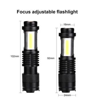 

Waterproof Handheld Flashlights COB LED Flashlight Super Bright Torch Pocket Work Light for Emergency Camping