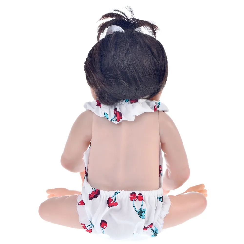 19 дюймовая маленькая кукла bebe Reborn Alive силиконовая принцессы с полным корпусом для