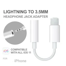 IMIDO Universal de 3,5mm Jack AUX auricular de Audio cable adaptador de enchufe para el iPhone 8 Plus X XS X Max XR adaptador de rayo