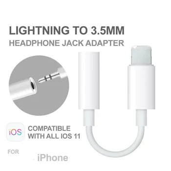 

IMIDO Universal 3.5mm Jack AUX Headphone Earphone Audio Jack Adapter Cable for IPhone 8 Plus X XS Max XR Adapter for Lightning
