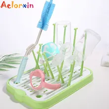 Сушилка для детских бутылочек посуда с изображениями фруктов Чистящая Сушилка Полка для хранения полка для сосок детская соска подставка для кормления