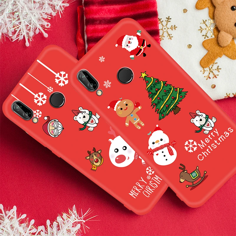 Vevice Case For Huawei P20 Lite Pro Mate 20 P10 Nova 3 3e 3i 2i P Smart Plus Christmas Santa Claus Elk Capa Honor 9i |