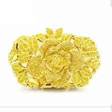 Бриллиантовая металлическая вечерняя сумка Длинные сумки через плечо на цепочке стразы свадебный кошелек клатч для свадьбы золотой/красный/белый